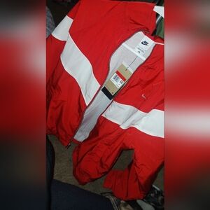 Nike Red and White Jacket